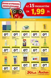 Auchan gazetka Strona 1: Temperówka O €0,06, Zeszyt €0,03