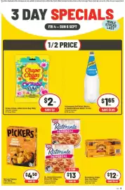 IGA catalogue Page 1: Dr. Oetker Ristorante Pepperoni Pizza €13,00, Schweppes Classic Lemonade €1,65