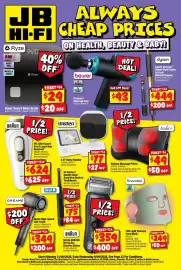 JB Hi-Fi catalogue Page 1: Nanoleaf LED Light Therapy Face Mask €249,00, Braun Series 9 €354,00