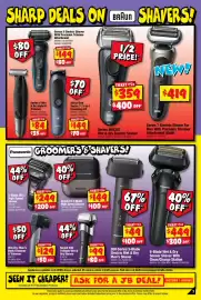 JB Hi-Fi catalogue Page 7: Wet-Dry Men's Body Groomer & Trimmer €124,00, Panasonic Series 500 3-Blade Wet & Dry Shaver €99,00