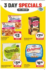 IGA catalogue Page 2: Nanna's Fruit Pie Family Size €3,95, Peters Original Ice Cream €6,95