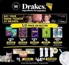 Drakes catalogue week 36 Page 20: Green's Deluxe or Jumb'l'd Baking Mixes €2,75, Cadbury Twirl €3,75