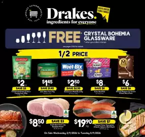 Drakes catalogue week 36 Page 1: Australian Pork Leg Boneless Roast €8,50, Thawed Value Tasmanian Atlantic Salmon €19,90