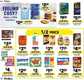 Drakes catalogue week 36 Page 14: Arnott's Shapes €2,00, Arnott's Chocolate Biscuits €3,30