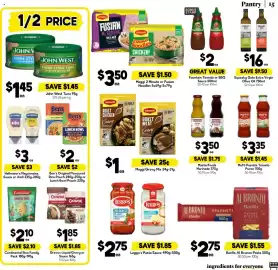 Drakes catalogue week 36 Page 15: Fountain Tomato or BBQ Sauce €2,00, Maggi 2 Minute or Fusion Noodles €3,50