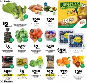 Drakes catalogue week 36 Page 8: Driscoll's Blueberries €3,90, South Australian Bok Choy, Choy Sum or Pak Choy €2,00