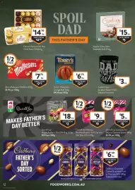 Foodworks catalogue week 36 Page 12: Mars Maltesers Gift Box €7,75, Terry's Chocolate Orange Ball €6,75