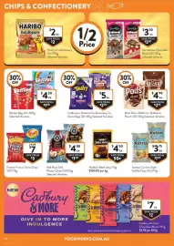 Foodworks catalogue week 36 Page 14: Mars Pods, M&M's or Maltesers €4,90, Cadbury Share Bags Selected Varieties €5,00