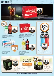 Foodworks catalogue week 36 Page 15: Coca-Cola Soft Drink or Mt Franklin Sparkling Water Mini Cans €7,80
