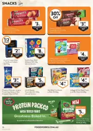 Foodworks catalogue week 36 Page 16: Arnott's Chocolate Coated Biscuits €3,85, Cheezels €3,50