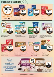 Foodworks catalogue week 36 Page 20: Golden North Sorbet €7,50, Oreo Cookie Sandwich or Cones 4 Pack €7,90