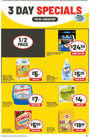 IGA catalogue Page 4: Cuddly Concentrate Fabric Conditioner €5,25, Finish Ultimate Dishwashing Tablets Lemon €24,50