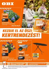 OBI akciós újság Oldal 1: HeyOBI kisvirágú árvácska €389,00, Stebo max talicska €21.989,00