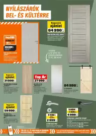 OBI akciós újság Oldal 18: Beltéri Teli Tömörfenyő Ajtó €59.990,00, Mdf beltéri ajtó €64.990,00