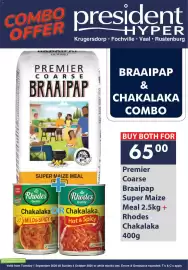 President Hyper catalogue Page 3: Braaipap & Chakalaka Combo €65,00