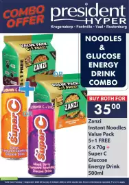 President Hyper catalogue Page 5: Noodles & Glucose Energy Drink Combo €35,00
