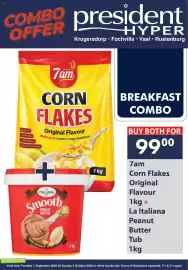 President Hyper catalogue Page 7: 7am Corn Flakes Original Flavour + La Italiana Peanut Butter Tub €99,00