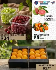 Take 'n Pay catalogue Page 14: Naartjie tray €17,99, Guavas €29,99