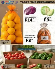 Take 'n Pay catalogue Page 18: Lemon €18,99, Red Cabbage €14,99
