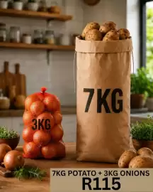 Take 'n Pay catalogue Page 24: 7KG POTATO + 3KG ONIONS €115,00