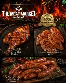 Take 'n Pay catalogue Page 34: Spicy Chicken Sizzlers €89,99, Tandoori Half Chicken €54,99