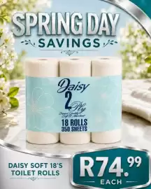 Take 'n Pay catalogue Page 6: Daisy Soft Toilet Rolls €74,99