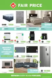 Fair Price catalogue Page 1: Stove Univa 4PLT + Utility Draw €4.700,00, Hisense Deep Freezer 198L White €3.300,00