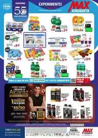 Encarte Max Atacadista Página 1: Sobremesa Danette Sabores €13,99, Bebida Láctea YoPro+ Danone 23g Sabores €9,99