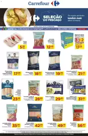 Folheto Carrefour Página 1: Bolinho com bacalhau Carrefour Classic ou Mercado €31,89, Filé de polaca do Alasca Oceani €19,90