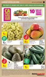 Catalogue Intermarché page 9: RAISIN BLANC €1,29, Fruits & Légumes de France Courgette €1,19
