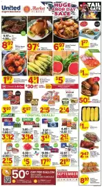 United Supermarkets weekly ad week 36 Page 1: Coors, Miller, or Budweiser €21,97, Frito Lay Multipacks €17,97