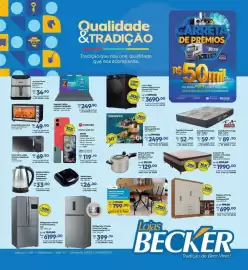 Folheto Lojas Becker Página 1: Forno Micro-ondas 34 Litros Espelhado €69,90, Smart tv 50" samsung uhd 4k €2.499,00
