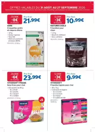 Catalogue Costco page 16: IAMS Croquettes petits et moyens chiens €21,99, NATURE'S GOLD Friandises pour chien €10,99
