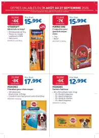 Catalogue Costco page 18: VITAKRAFT Bâtonnets au bœuf €15,99, PURINA ONE Croquettes pour grand et moyen chien €15,99