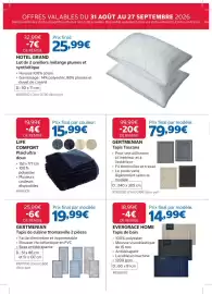 Catalogue Costco page 4: LIFE COMFORT Plaid ultra doux €15,99, GERTMENIAN Tapis de cuisine thomasville 2 pièces €19,99