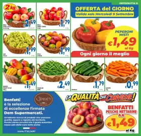 Volantino DEM settimana 36 Pagina 15: Cetrioli €1,79, Fagiolini Boby €2,49