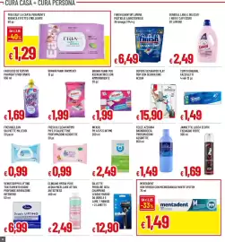 Volantino Famila Pagina 22: Fresh & Clean Intimo €0,99, Finish Quantum pastiglie lavastoviglie €6,49