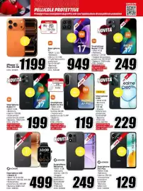 Volantino MediaWorld Pagina 21: Honor Smartphone X5C Plus €129,00, Realme Smartphone C100 €229,00
