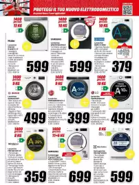 Volantino MediaWorld Pagina 27: Asciugatrice Electrolux 700 EW7H385S €599,00, Samsung Lavasciuga Crystal Clean €699,00