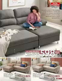 Volantino Mondo Convenienza Pagina 137: Tessuto | Brown Divano Letto con Penisola Zante €598,00