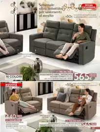 Volantino Mondo Convenienza Pagina 155: Divano 2 posti Miros con due recliner manuali €440,00, Divano 3 posti Milos €565,00