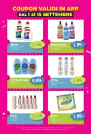 Volantino Tigotà Pagina 22: Lycia deodorante spray €1,99, Felce Azzurra doccia gel €0,99