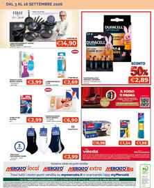 Volantino Mercatò Pagina 36: Duracell Optimum €2,89, Guanciale Selex 'Media Densita' €6,90