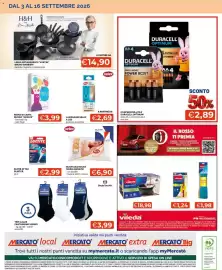 Volantino Mercatò Pagina 36: Duracell Optimum €2,89, Guanciale Selex 'Media Densita' €6,90