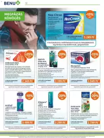 Benu Gyógyszertárak akciós újság Oldal 12: Mucopront €3.949,00, Nasivin €3.399,00