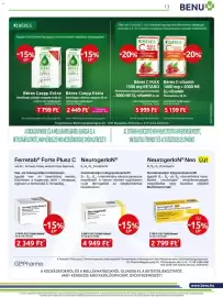 Benu Gyógyszertárak akciós újság Oldal 13: NeurogerloN Neo €2.799,00, NeurogerloN B1/B6/B12 filmtabletta €4.949,00