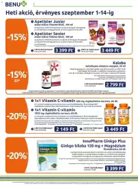 Benu Gyógyszertárak akciós újság Oldal 2: Kaloba belsőleges oldatos cseppek €2.799,00, Vitamin c-vitamin €2.149,00