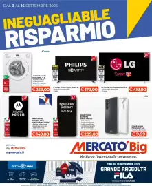 Volantino Mercatò Big Pagina 1: Cover skinny per galaxy a26 trasparente sbs €9,99, Lavatrice Candy €259,00