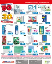 Volantino Mercatò Big Pagina 4: Pennarelli Carioca Joy €2,59, Copriquaderno trasparente €1,09