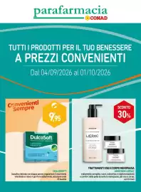 Volantino Parafarmacia Conad Pagina 1: DulcoSoft lassativo delicato €9,95, Trattamenti viso e corpo menopausa Arkéskin Lierac